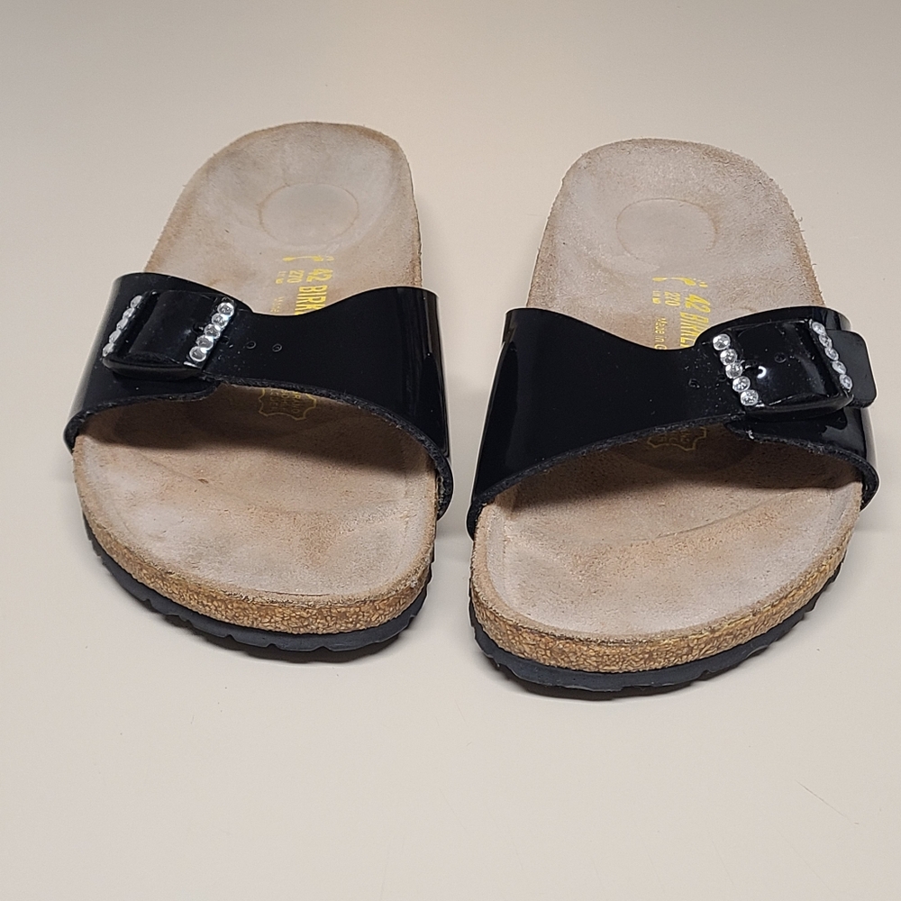 Birkenstock Madrid Rhinestone Patent leather slide sandals size 42 - Picture 2 of 9